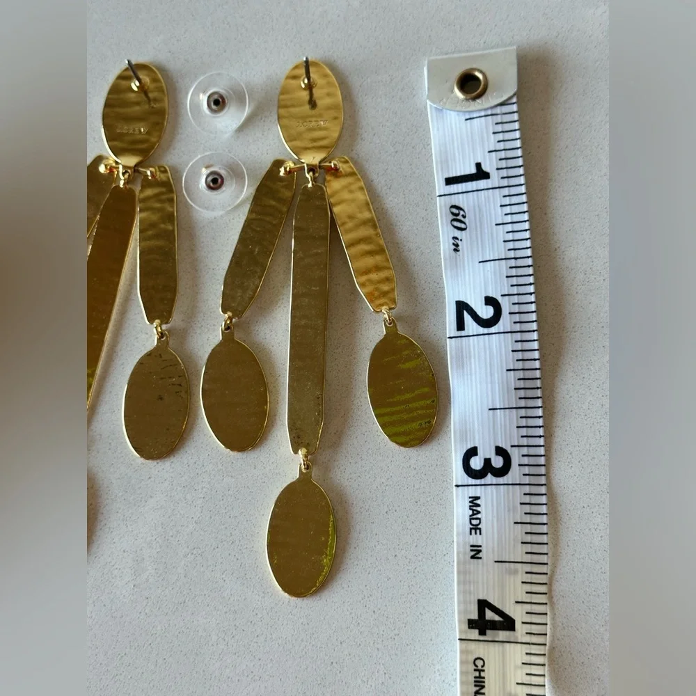 J. Crew Gold Statement Earrings - Picture 4 of 4